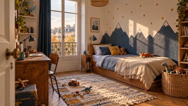 Idées créatives pour un papier peint original dans la chambre de votre garçon