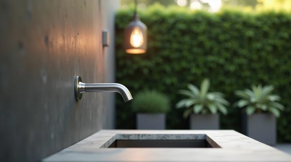 Réinventer l'espace extérieur avec un robinet mural : allier praticité et esthétique